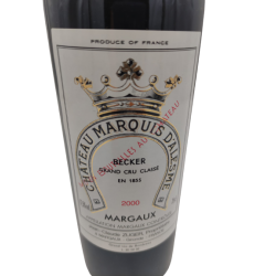 achter du vin margaux chateau marquis d'alesme becker 2000